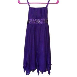 Silver & Purple Dress Girls size 8 wedding or formal dress